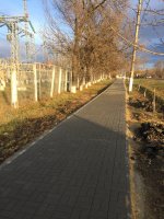Прокладка тротуара в районе ПЮЭС м.Комрат (фоторепортаж)