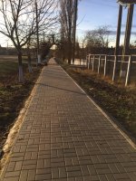Прокладка тротуара в районе ПЮЭС м.Комрат (фоторепортаж)